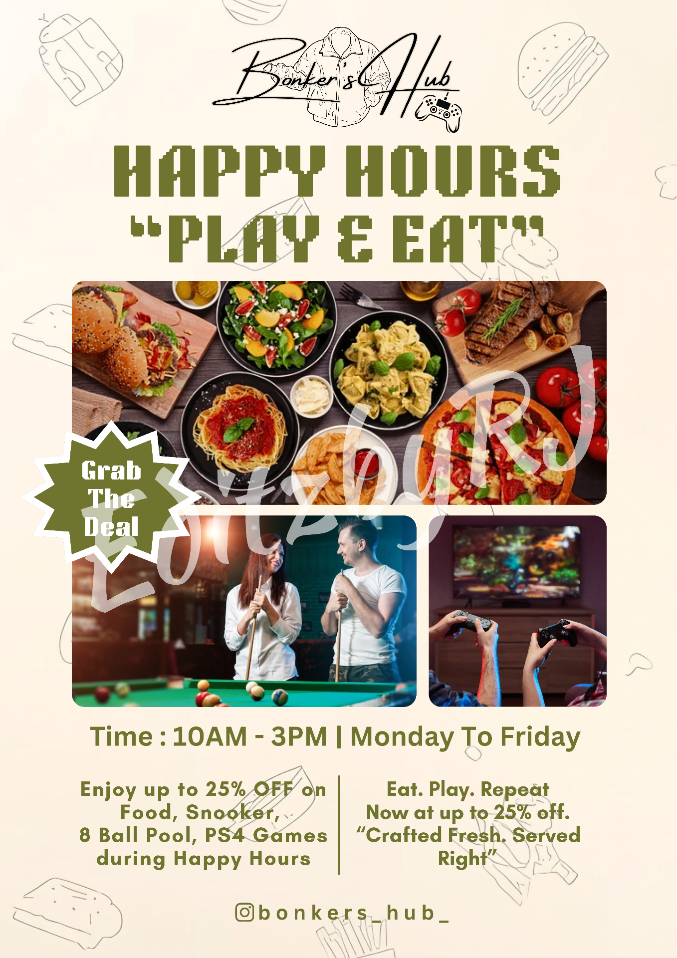 Happy Hours Play & Eat poster