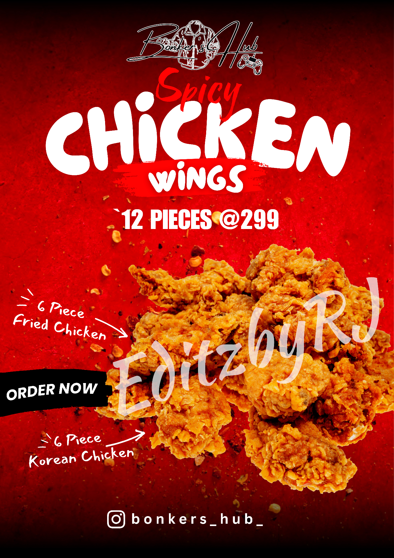 Spicy Chicken Wings 12 pieces poster